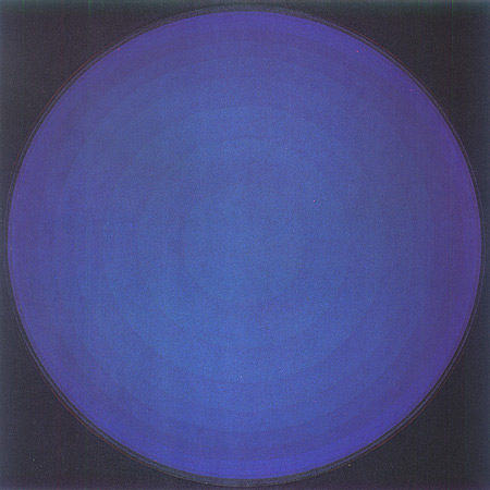 Lothar Quinte - Blauer Kreis auf Schwarz - 1972
